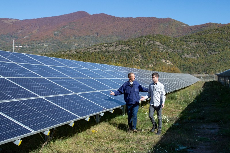 An ex-coal mine reworked as North Macedonia’s first large solar plant